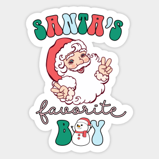 Santa's Favorite Boy Sticker